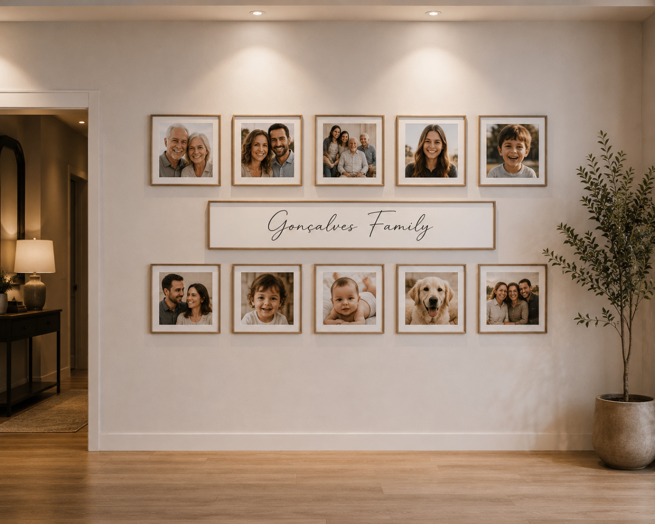 Mural de Família — grande composição com nome da família