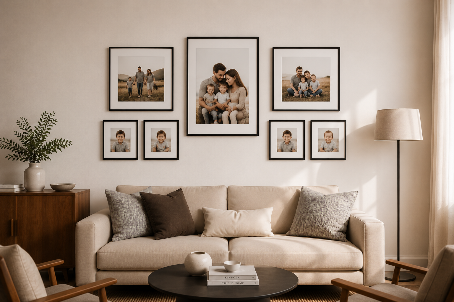Conjunto de 7 quadros